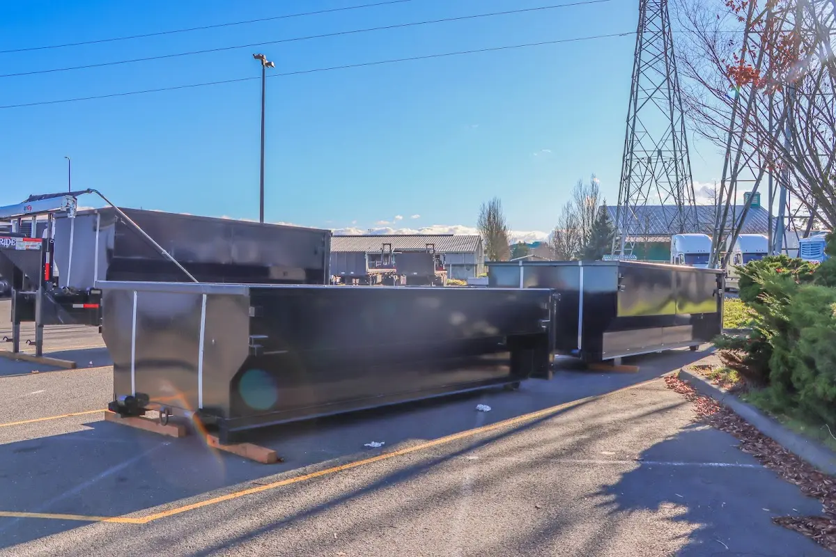 Roll-off dumpster ready for waste disposal at job site for Residential Dumpster Rental in Springfield